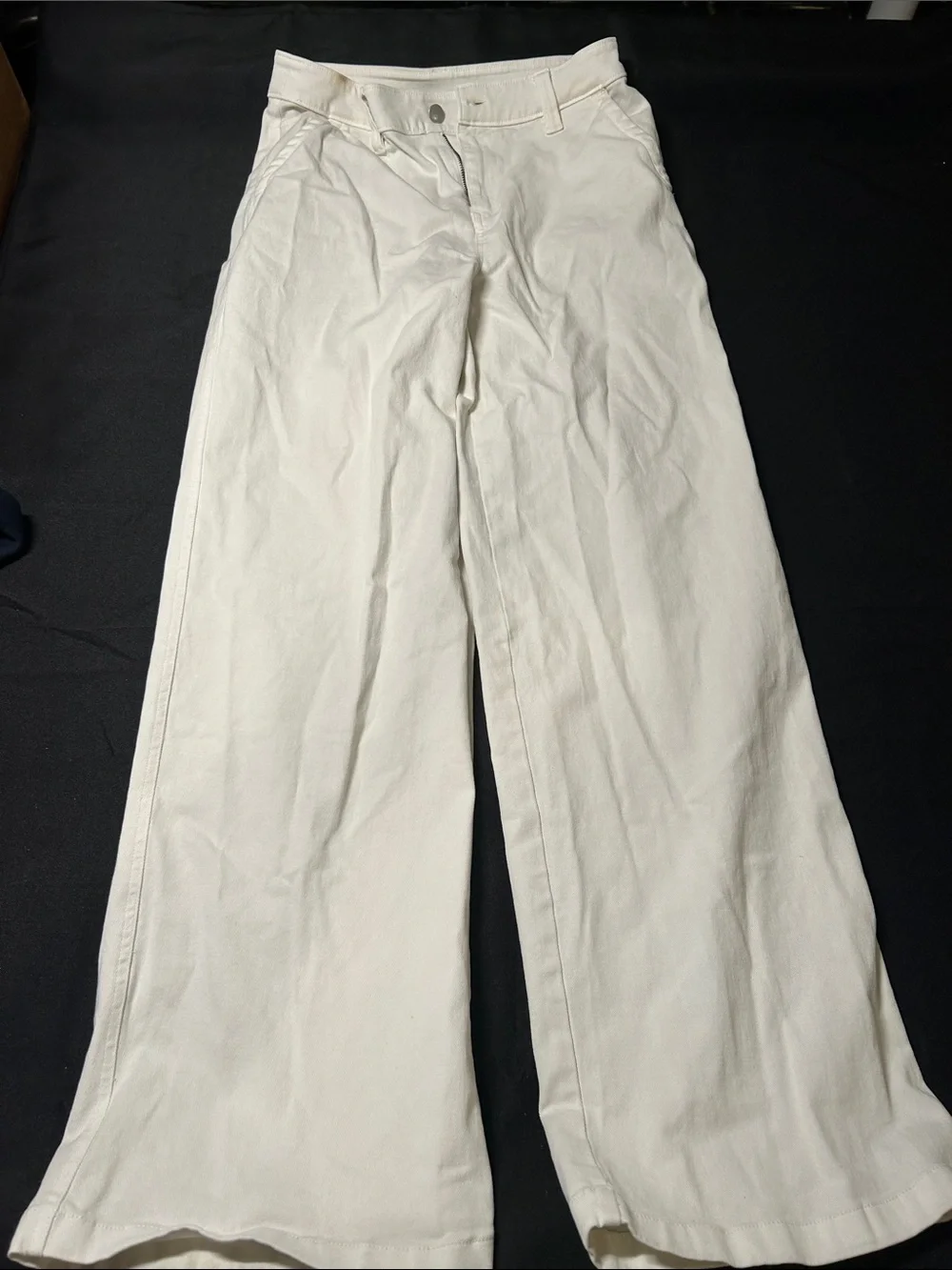 bp Wide Leg Flare Jeans in Off-White